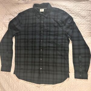 AG Adriano Goldschmied Men’s Flannel - Blue/Black - Medium - NEW
